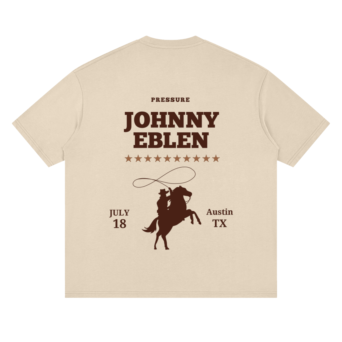 Oversized YeeHaw Brown Print T-Shirt