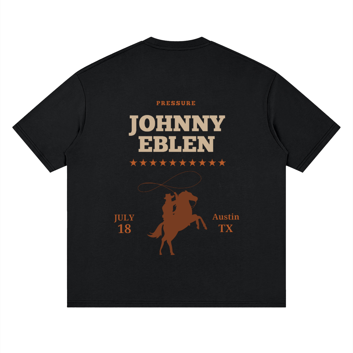 Oversized YeeHaw Orange Print T-Shirt