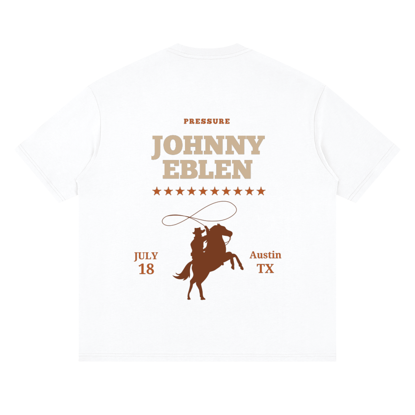 Oversized YeeHaw Orange Print T-Shirt